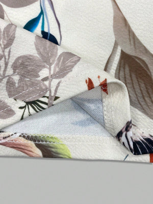 Women's Solid Color Tank Top And Botanical Print Shorts 2 Pieces Set - Negative Apparel