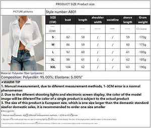 Women's solid color texture long - sleeved fashion shirt top women - Negative Apparel