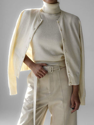 Women’s Solid Color Vest & Cardigan Set | 2 - Piece Knit Outfit | Autumn 2025 - Negative Apparel