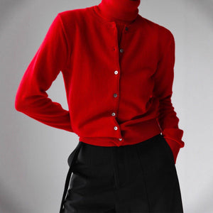 Women’s Solid Color Vest & Cardigan Set | 2 - Piece Knit Outfit | Autumn 2025 - Negative Apparel