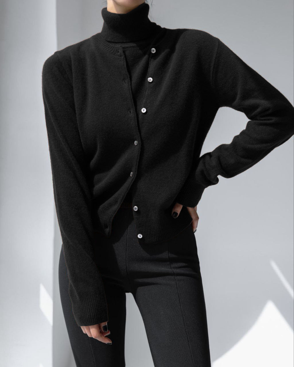 Women’s Solid Color Vest & Cardigan Set | 2 - Piece Knit Outfit | Autumn 2025 - Negative Apparel