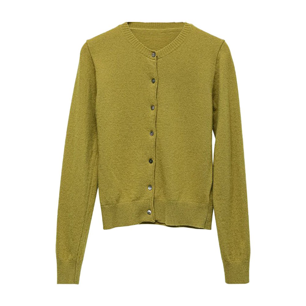 Women’s Solid Color Vest & Cardigan Set | 2 - Piece Knit Outfit | Autumn 2025 - Negative Apparel