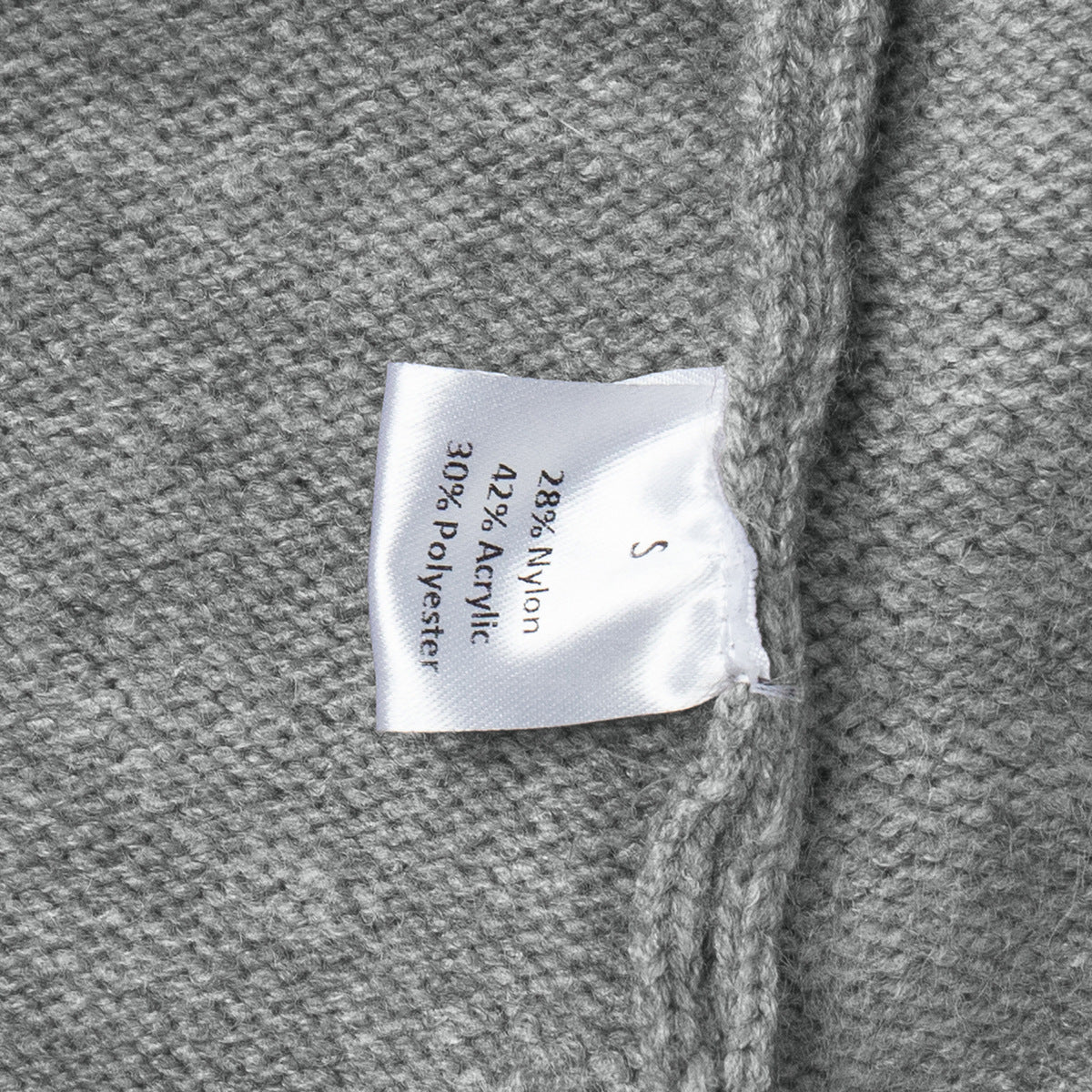 Women’s Solid Grey Acrylic Casual Two - Piece Set | Long Sleeve Top & Pants | Korean Minimalist Loungewear | Summer 2025 - Negative Apparel