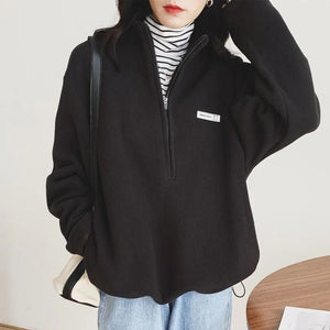 Women’s Stand - Up Collar Pullover Sweater – Japanese & Korean Casual Style, Autumn 2025 Collection - Negative Apparel