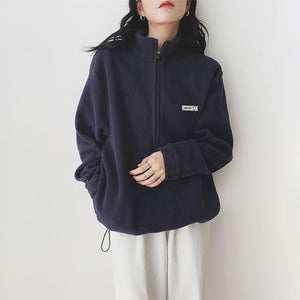 Women’s Stand - Up Collar Pullover Sweater – Japanese & Korean Casual Style, Autumn 2025 Collection - Negative Apparel