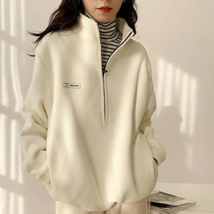 Women’s Stand - Up Collar Pullover Sweater – Japanese & Korean Casual Style, Autumn 2025 Collection - Negative Apparel