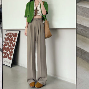 Women's Suit Draped Wide - leg pants pants - Negative Apparel