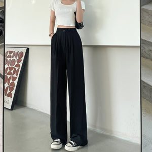 Women's Suit Draped Wide - leg pants pants - Negative Apparel