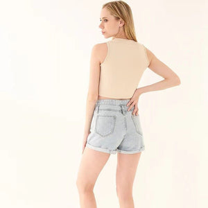 Women's summer cami bm style high waist slim fit short sleeveless bottoming female - Negative Apparel