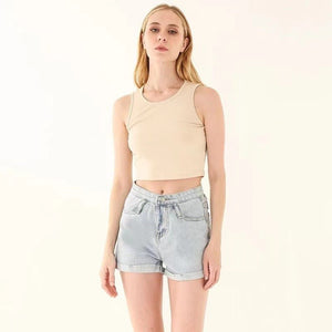 Women's summer cami bm style high waist slim fit short sleeveless bottoming female - Negative Apparel