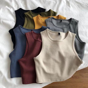 Women's summer cami bm style high waist slim fit short sleeveless bottoming female - Negative Apparel