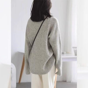 Women’s Thick Waffle Knit Pullover Sweater – Semi - Turtleneck Commuter Style | Solid Color Long Sleeve Knitwear - Negative Apparel