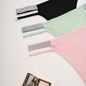 Women's underwear new sexy silver ribbon low waist thread thin underwear - Negative Apparel