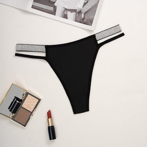 Women's underwear new sexy silver ribbon low waist thread thin underwear - Negative Apparel