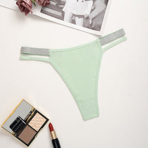 Women's underwear new sexy silver ribbon low waist thread thin underwear - Negative Apparel