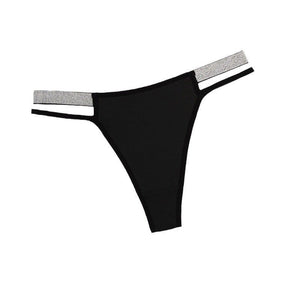 Women's underwear new sexy silver ribbon low waist thread thin underwear - Negative Apparel