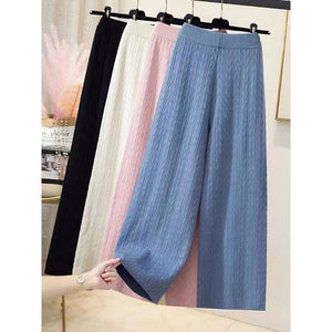 Women’s Wide - Leg High Waist Straight Casual Pants - Negative Apparel