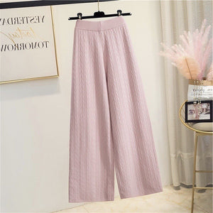 Women’s Wide - Leg High Waist Straight Casual Pants - Negative Apparel