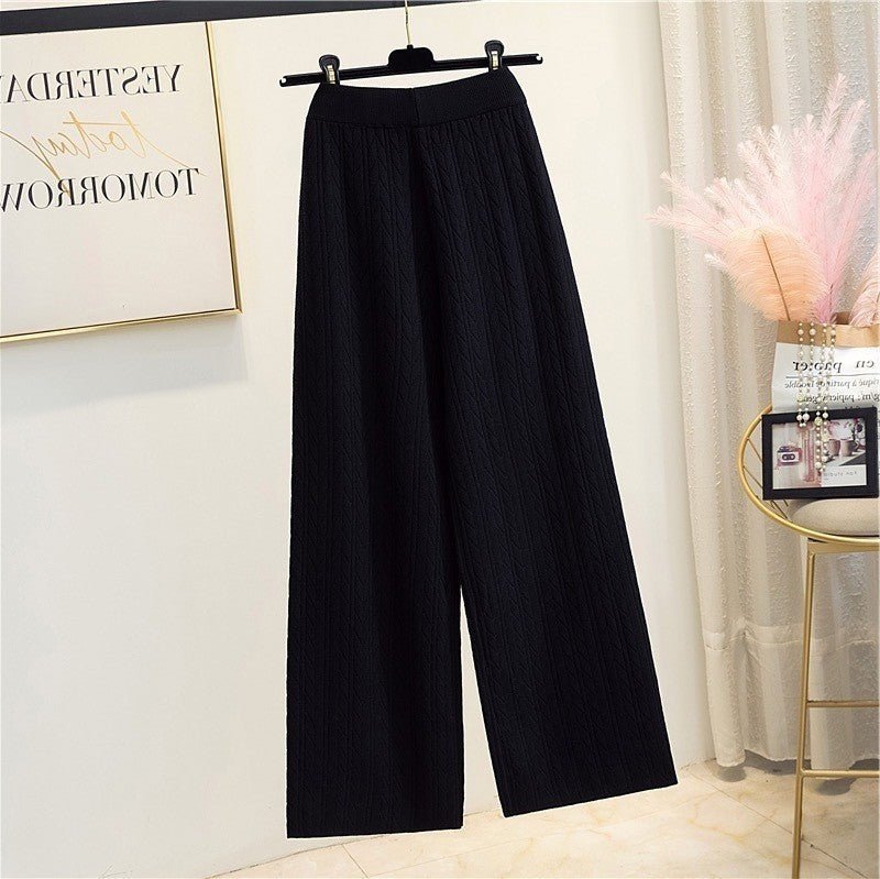 Women’s Wide - Leg High Waist Straight Casual Pants - Negative Apparel