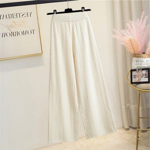 Women’s Wide - Leg High Waist Straight Casual Pants - Negative Apparel