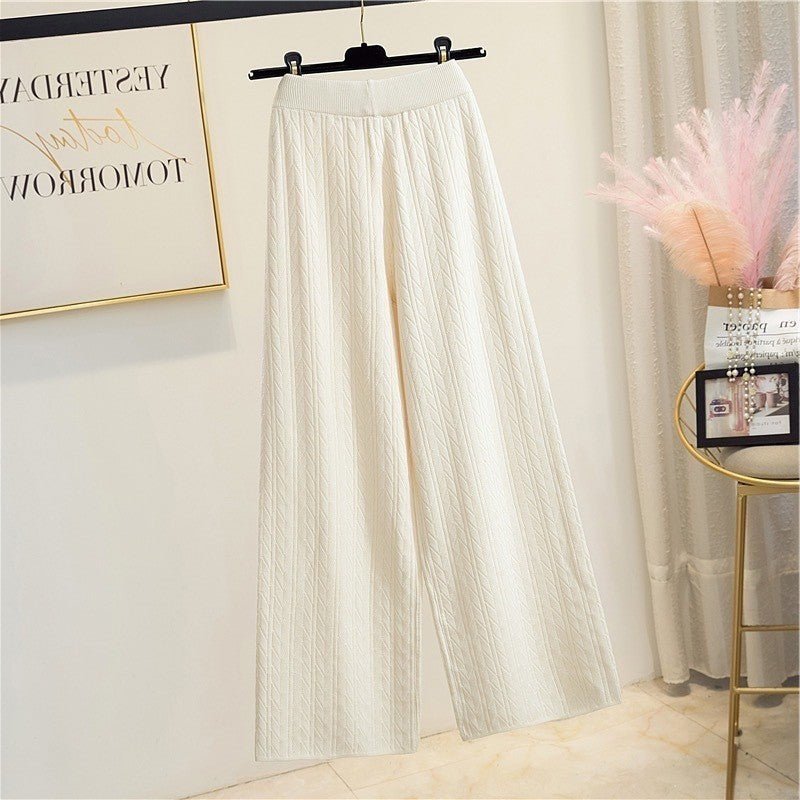 Women’s Wide - Leg High Waist Straight Casual Pants - Negative Apparel