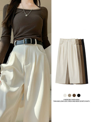 Women's wide - leg pants Drape High Waist Pants for Women - Negative Apparel