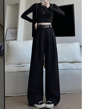 Women's wide - leg pants Drape High Waist Pants for Women - Negative Apparel