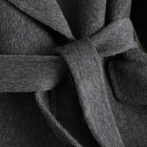 Women’s Wool Belted Coat – Handcrafted Slim - Fit Turn - Down Collar Jacket | Autumn 2025 Elegant Commuter Style - Negative Apparel