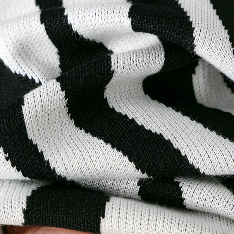 Zebra pattern fashion knitted pullover sweater - Negative Apparel