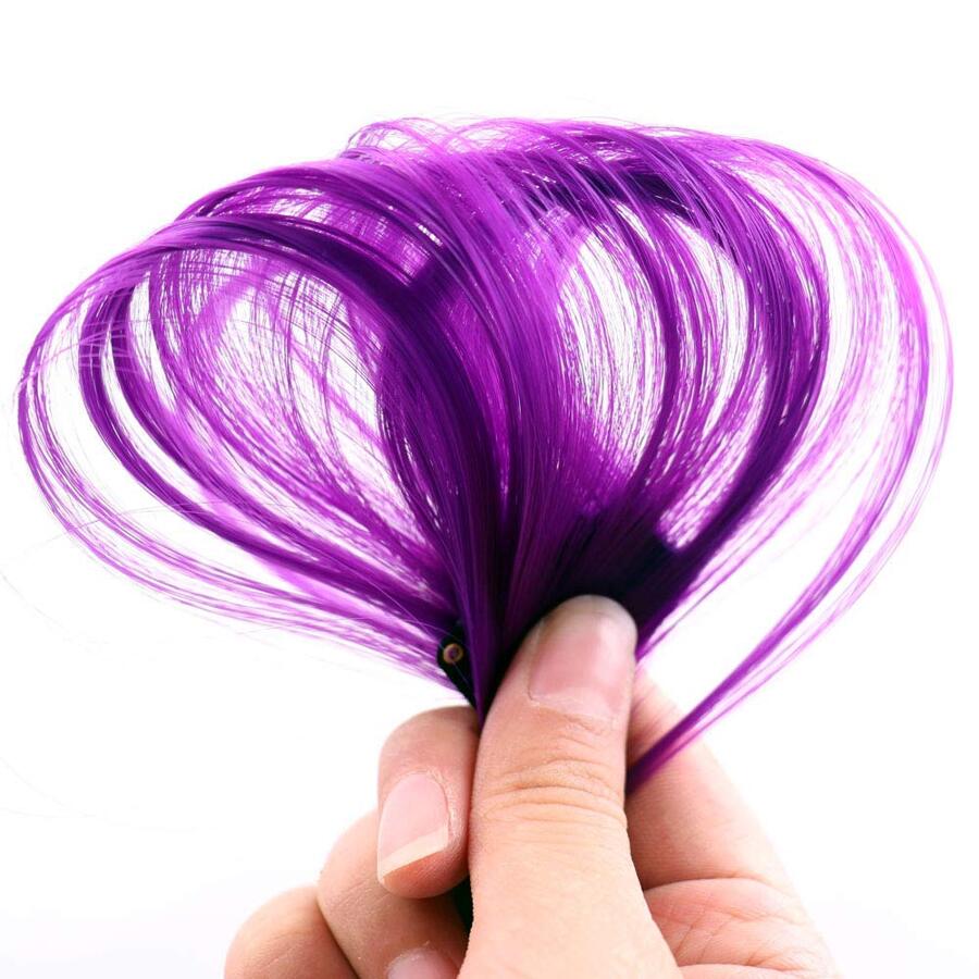 10pcs Multi-Color Highlights 20 Inch Clip In Synthetic Hair Extensions For Party - Negative Apparel