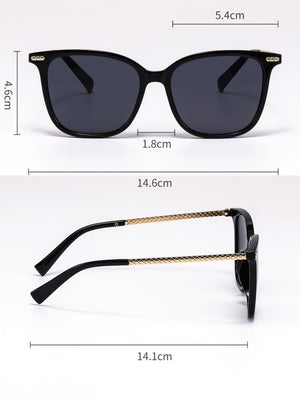 1pair Geometric Frame Sunglasses For Outdoor - Negative Apparel