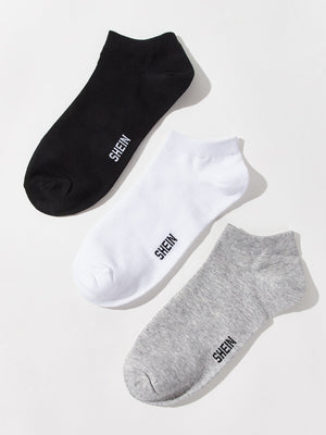 1pair Random Color Ankle Socks - Negative Apparel