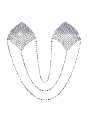 1pair Rhinestone Detail Nipple Cover - Negative Apparel