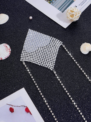 1pair Rhinestone Detail Nipple Cover - Negative Apparel