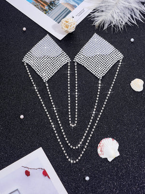 1pair Rhinestone Detail Nipple Cover - Negative Apparel