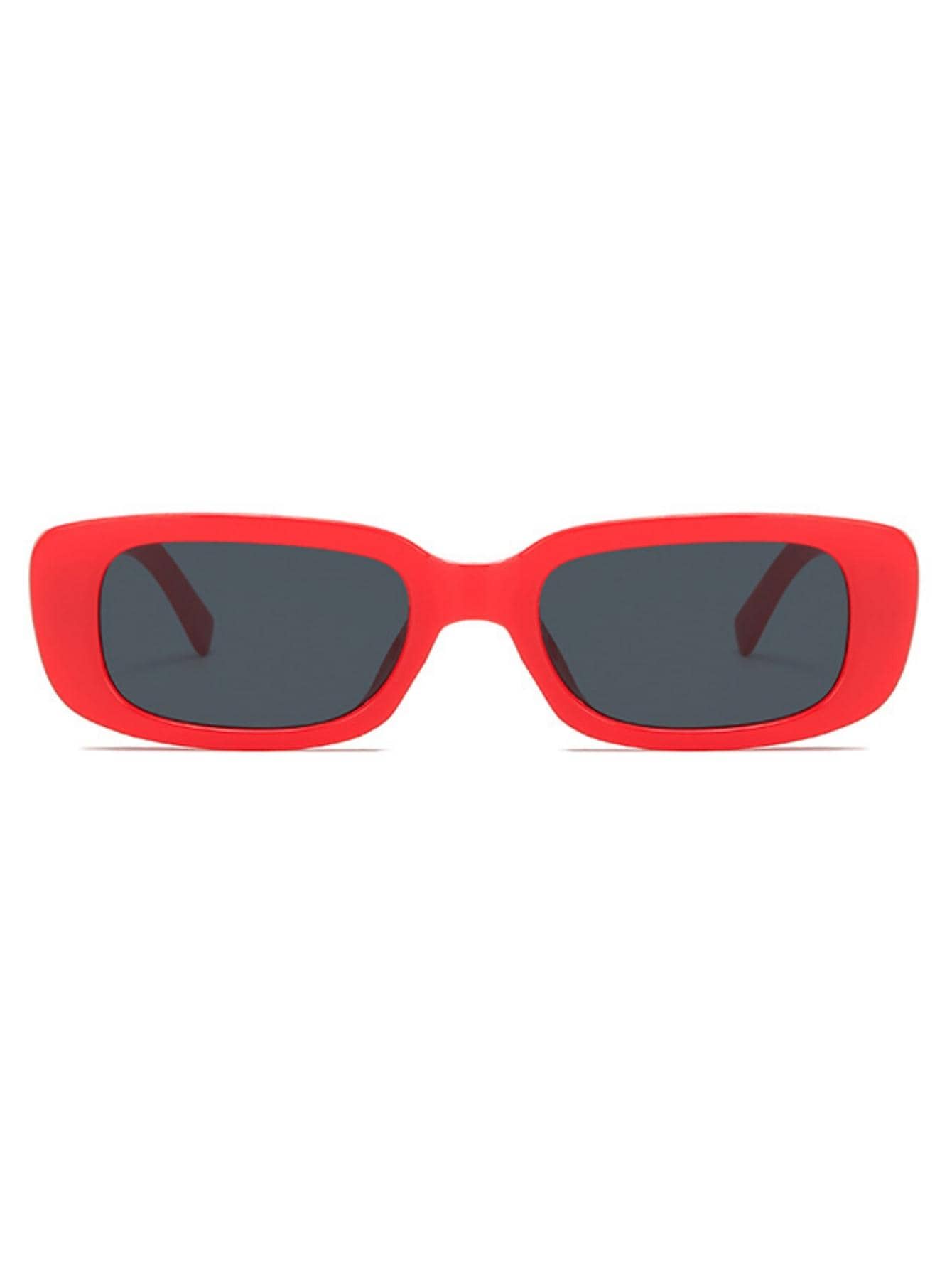 1pair Women Square Frame Fashion Glasses, For Outdoor - Negative Apparel