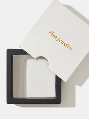 1pc Cubic Zirconia Water-drop Silver Earring - Negative Apparel