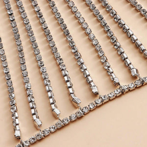 1pc Funky Rhinestone Decor Body Chain For Women For Daily Decoration - Negative Apparel