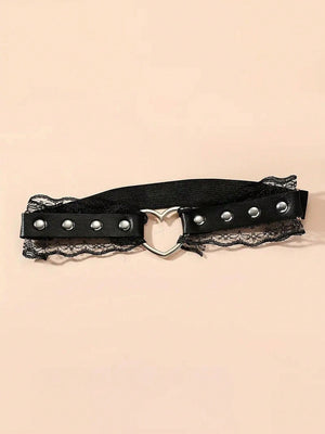 1pc Sexy Lace Heart Shaped Leg Garter - Negative Apparel