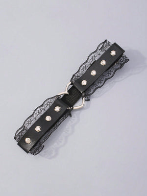 1pc Sexy Lace Heart Shaped Leg Garter - Negative Apparel