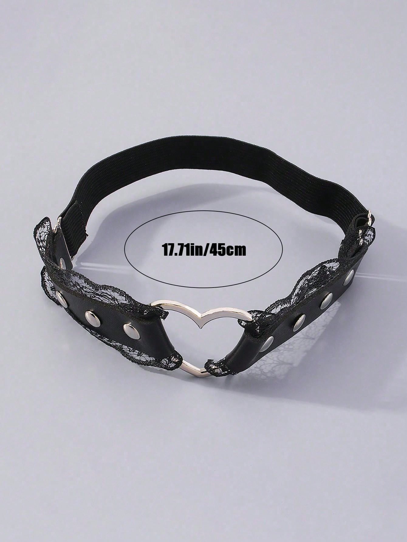 1pc Sexy Lace Heart Shaped Leg Garter - Negative Apparel