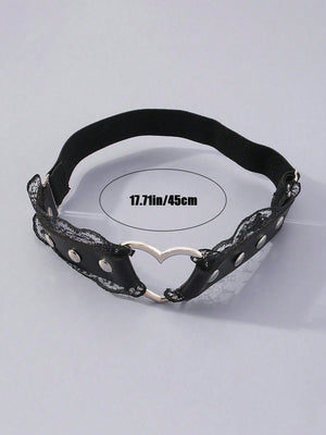 1pc Sexy Lace Heart Shaped Leg Garter - Negative Apparel