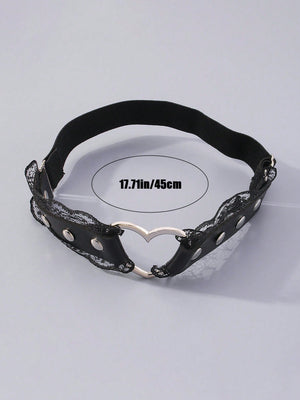 1pc Sexy Lace Heart Shaped Leg Garter - Negative Apparel