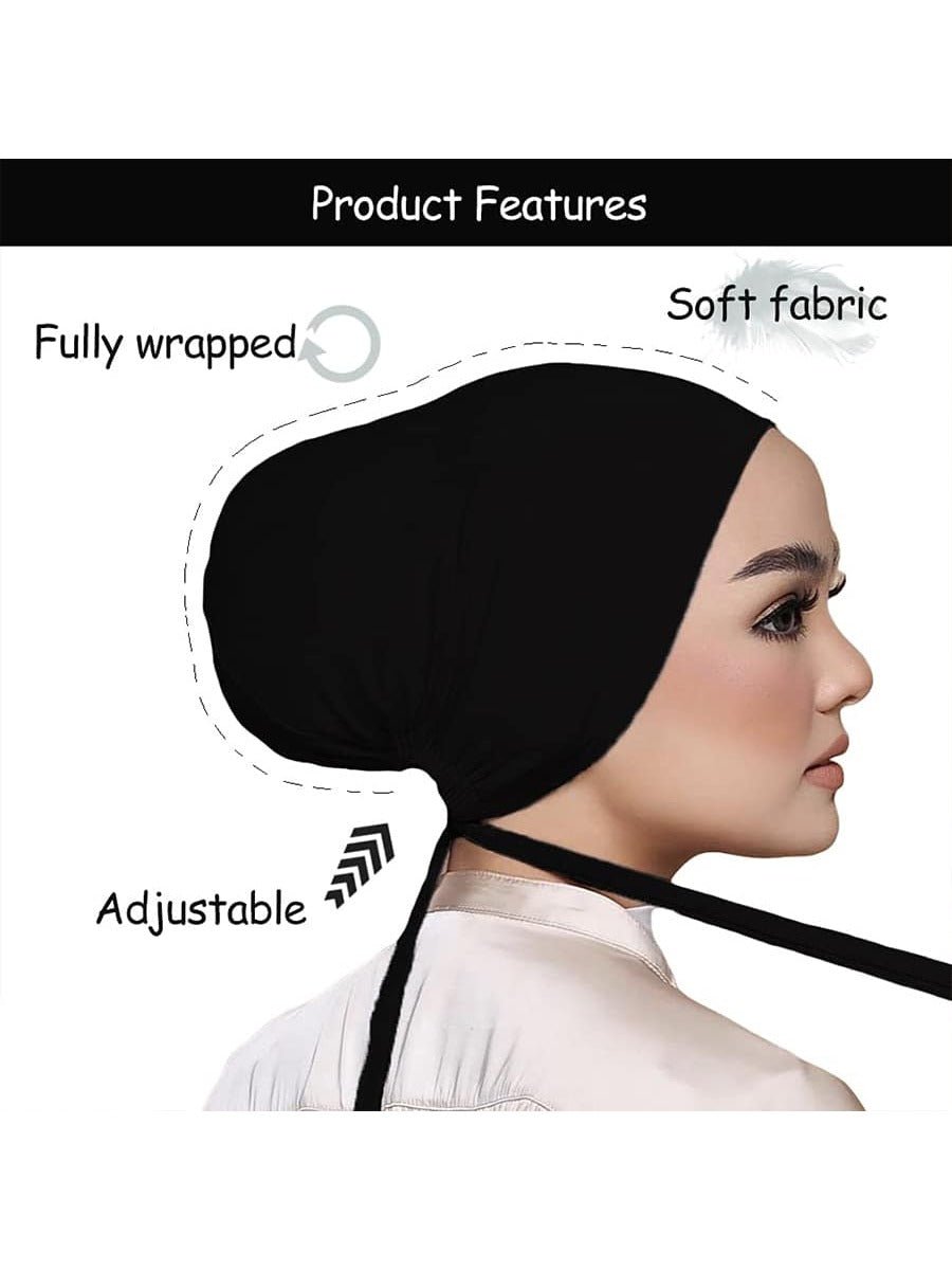 1pc Women's Solid Color Modal Headband With Elastic Cord And Adjustable Knot - Negative Apparel