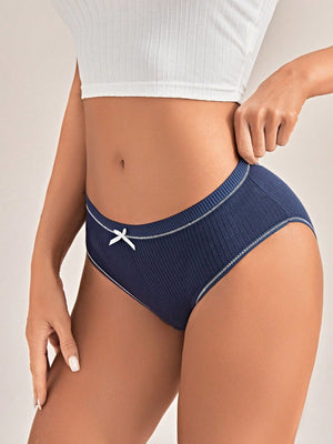 3pack Rib Contrast Binding Panty Set - Negative Apparel