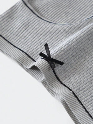 3pack Rib Contrast Binding Panty Set - Negative Apparel