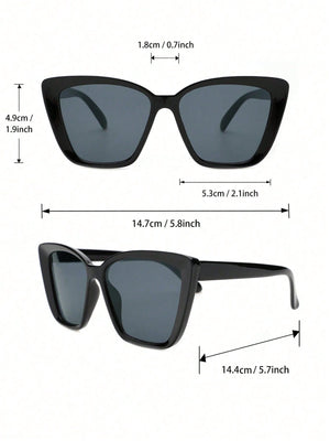 3pairs Women Cat Eye Frame Sunglasses - Negative Apparel