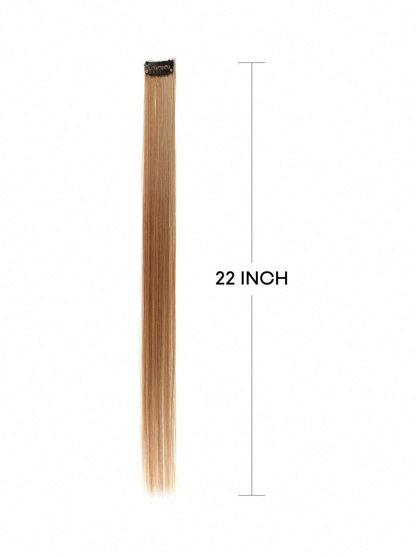 5pcs Clip In Long Straight Synthetic Hairpiece Rainbow Colored Hair Extensions Clip In Hair Accessories Straight Hair Extensions Party Highlights For Women - Negative Apparel