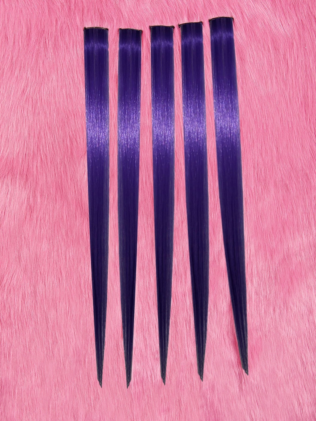 5pcs Long Straight Synthetic Hairpiece - Negative Apparel