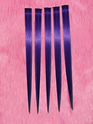 5pcs Long Straight Synthetic Hairpiece - Negative Apparel